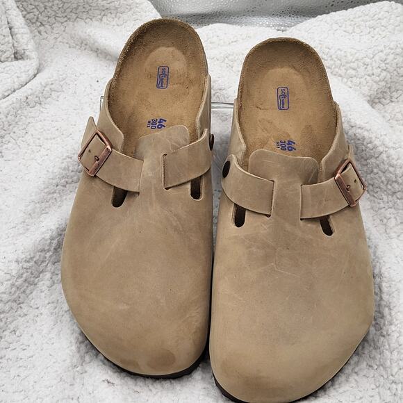 NEW Birkenstock Boston Suede Leather Slip-ons clogs Soft footbed 46 US 13-13.5 - Picture 1 of 4